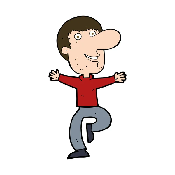 Cartoon gelukkig man — Stockvector