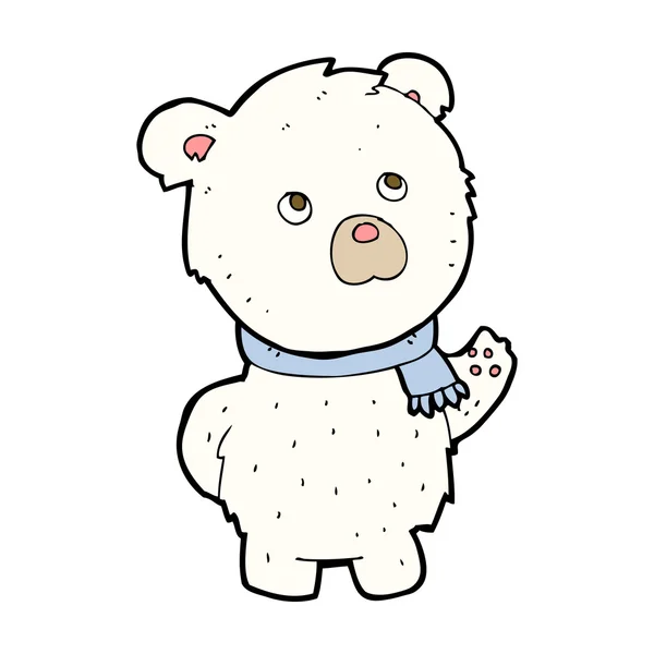만화 귀여운 북극곰 — 스톡 벡터