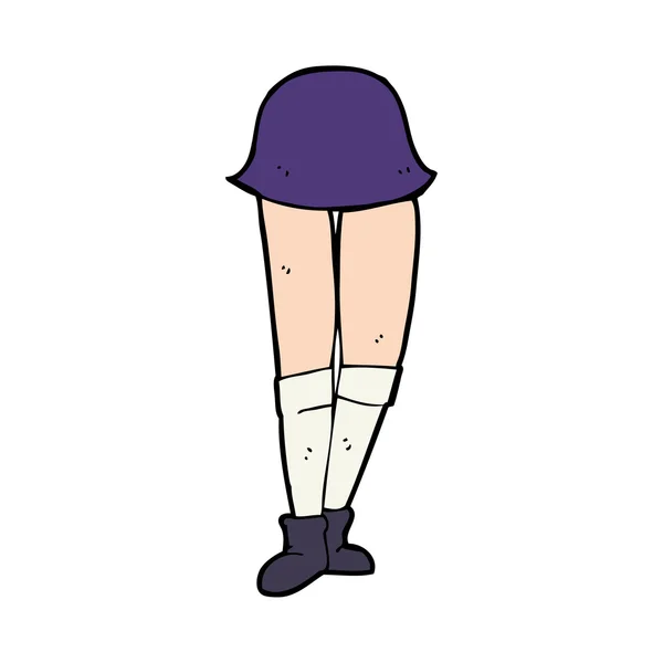 Caricature femme jambes — 스톡 벡터