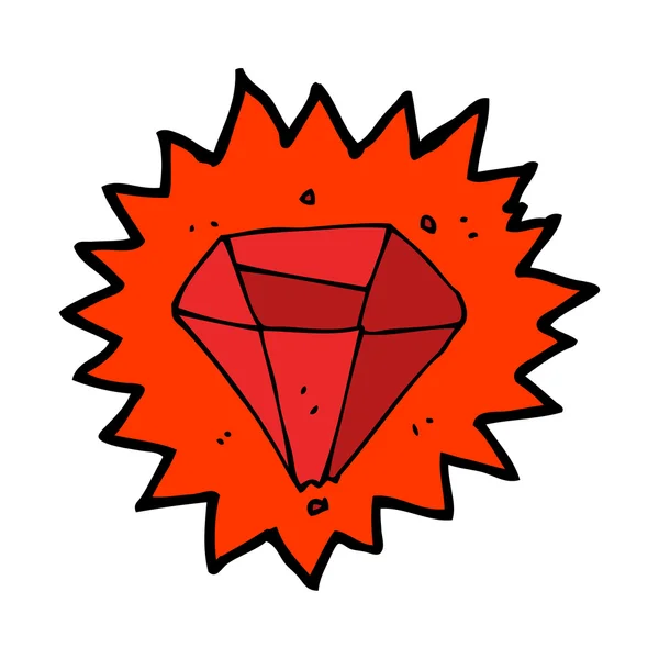 Cartoon ruby — Stockvector