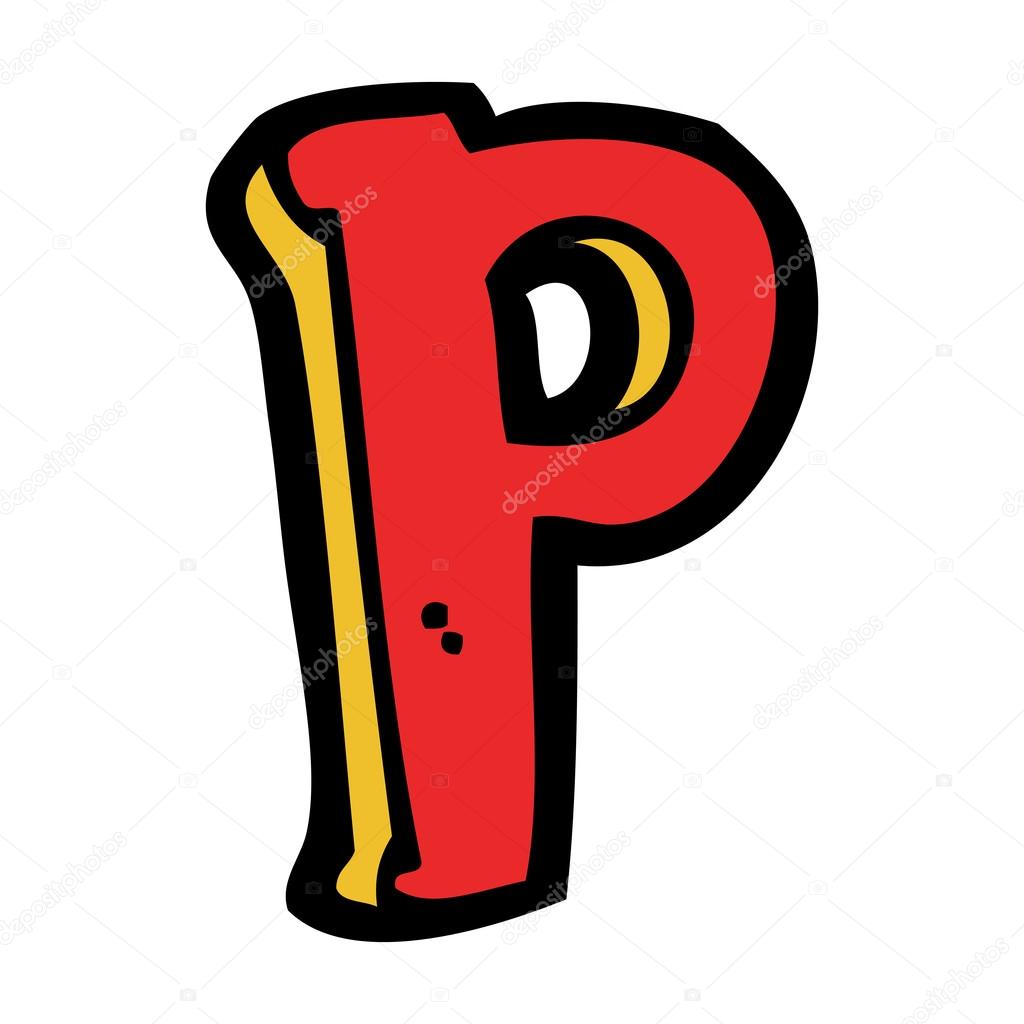 Cartoon bokstaven p — stockvektor av ©lineartestpilot 44461419, image size:1024x1024