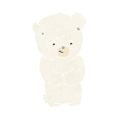 sevimli çizgi kutup ayısı