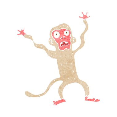 karikatür ürkek monkey