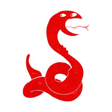 karikatür tıslayan yılan