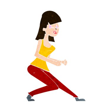 Çizgi filmdeki çılgın dansçı kız