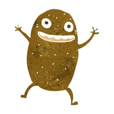 karikatür mutlu patates