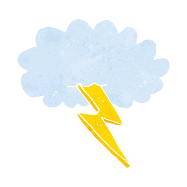 çizgi film yıldırımı ve bulut