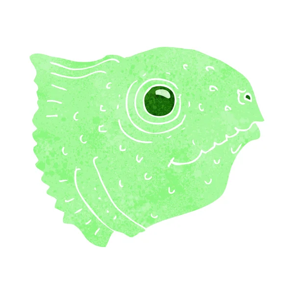 Cabeça de peixe desenhos animados — Vetor de Stock