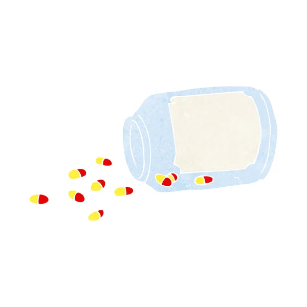 Cartoon pot de pilules — Image vectorielle