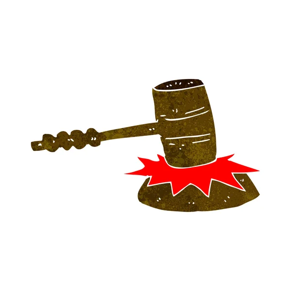 Cartoon gavel banging — Stock Vector