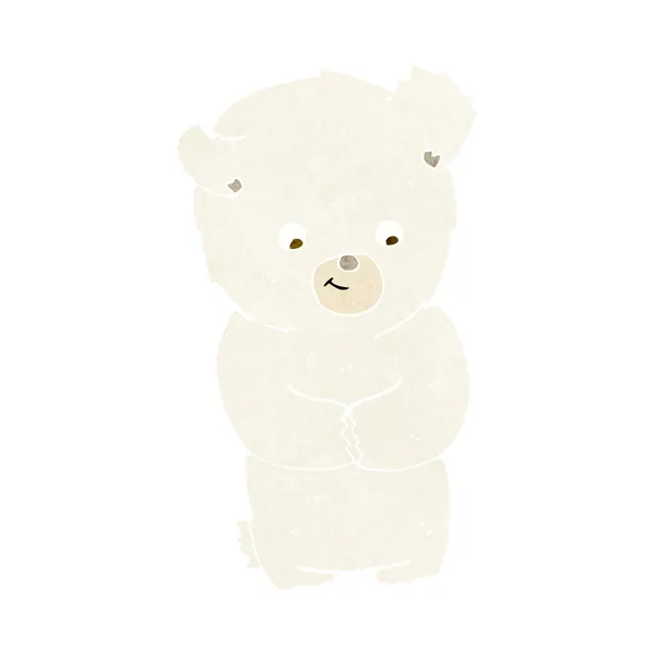 Lindo oso polar de dibujos animados — Vector de stock