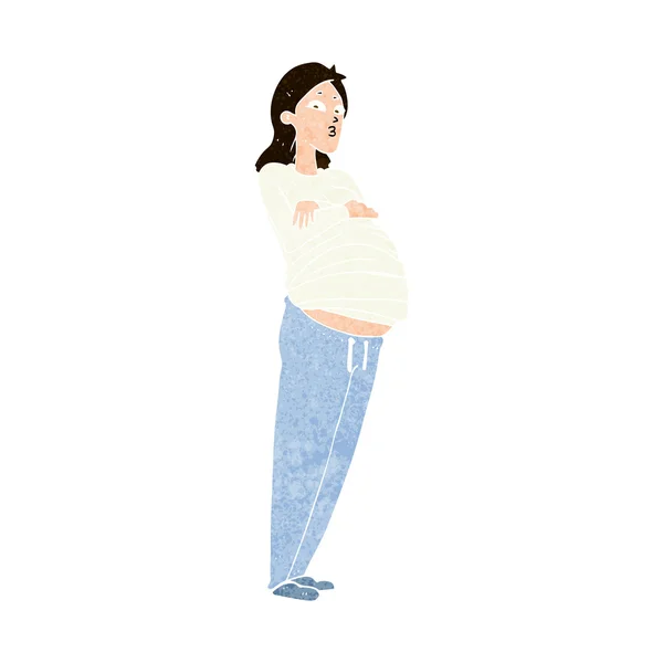 Kreslený těhotná žena — Stockový vektor