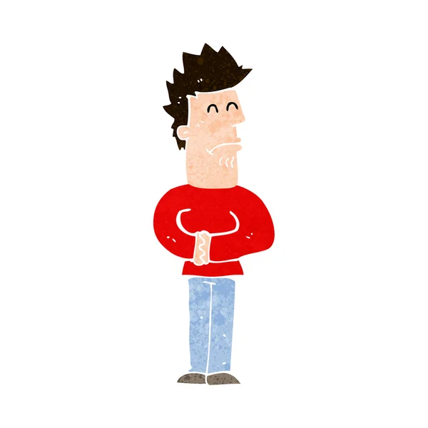 Cartoon nervous man — Stock Vector