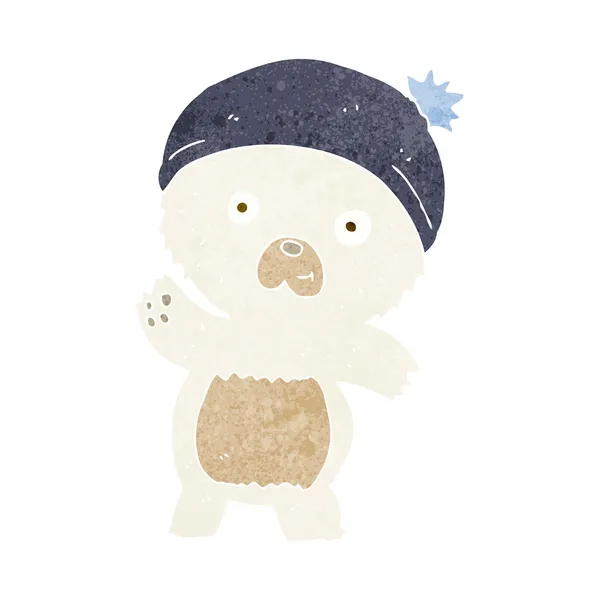 Милый мультяшный белый медведь — стоковый вектор