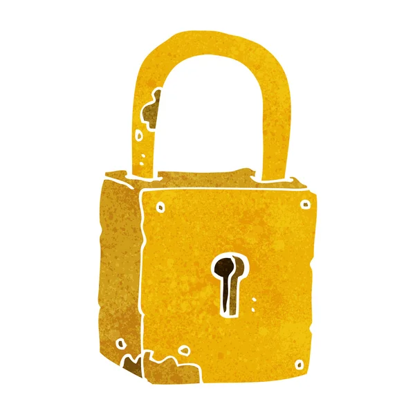 Cartoon rusty lock — Stock Vector