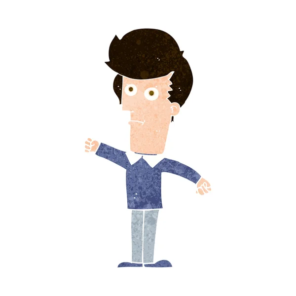 Cartoon man ponsen — Stockvector