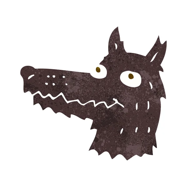 Cartoon wolf head — Stock Vector