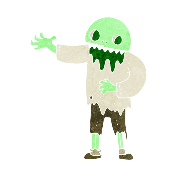 Cartone animato zombie spettrale — Vettoriale Stock