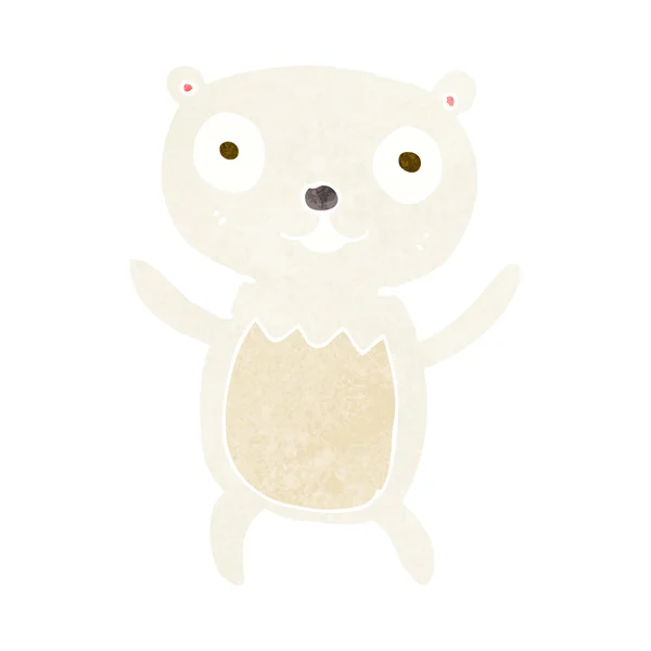 Dibujos animados oso polar cachorro — Vector de stock