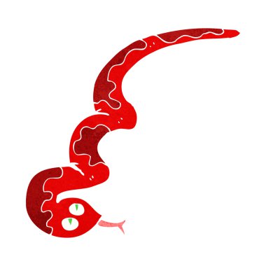 karikatür tıslayan yılan