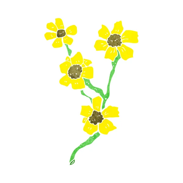 Flores de dibujos animados — Vector de stock