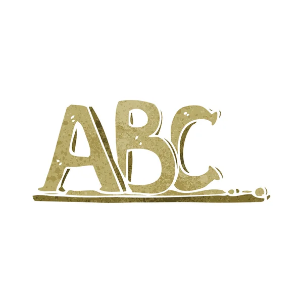 Caricatura ABC cartas — Archivo Imágenes Vectoriales