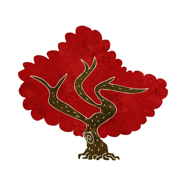 Cartoon red tree — Stock Vector