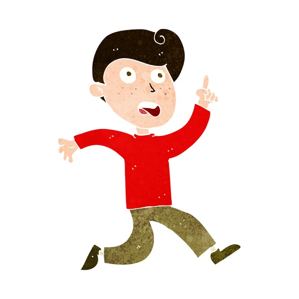 Cartoon boy panicking — Stock Vector