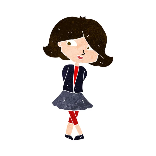 Desenhos animados Happy Girl — Vetor de Stock