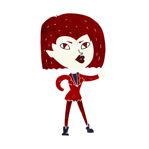 Chica vampiro de dibujos animados — Vector de stock