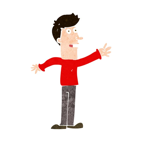 Cartoon man bereiken — Stockvector