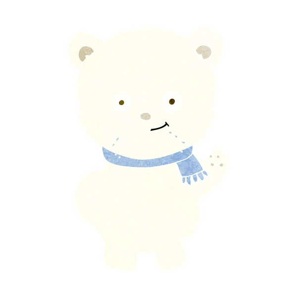 Lindo oso polar de dibujos animados — Vector de stock