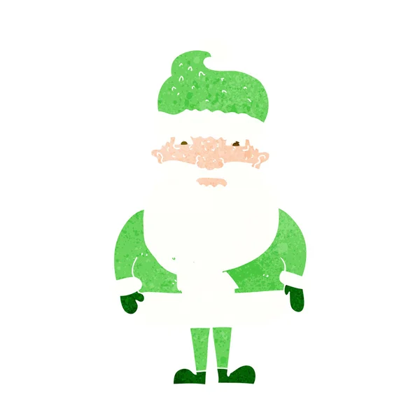 Dessin animé grincheux Père Noël claus — Image vectorielle