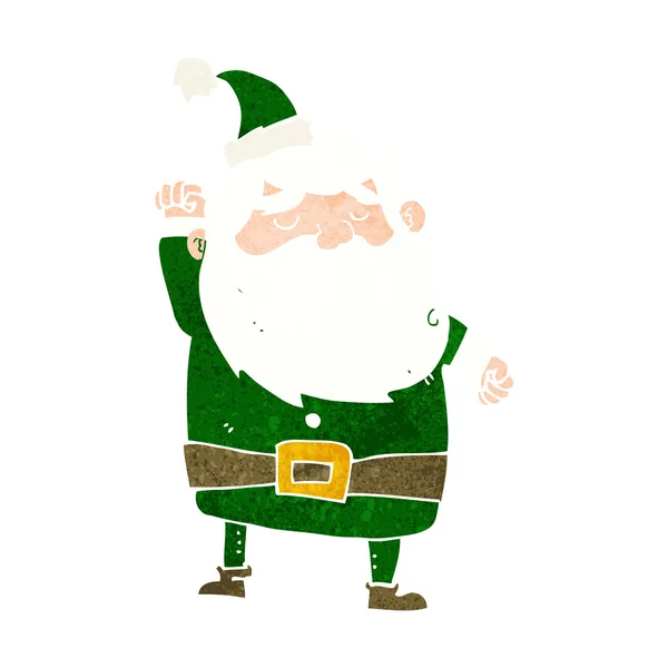 Kreskówki Santa Claus uderzające powietrze — Wektor stockowy