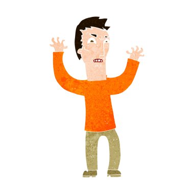 karikatür kızgın adam