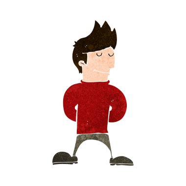 mutlu bir adam çizgi film