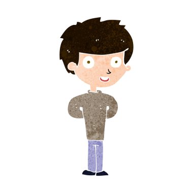 karikatür mutlu çocuk