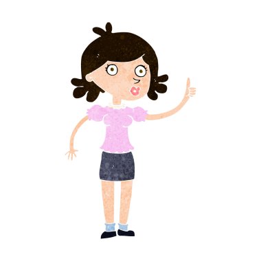 Çizgi film kadını.