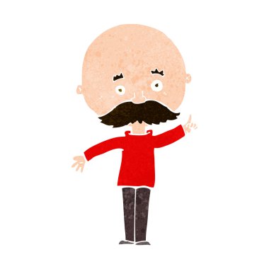 Çizgi filmdeki kel adam.