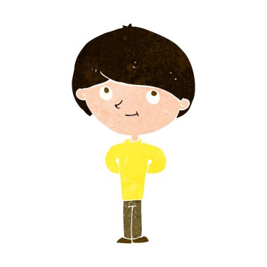 karikatür mutlu çocuk