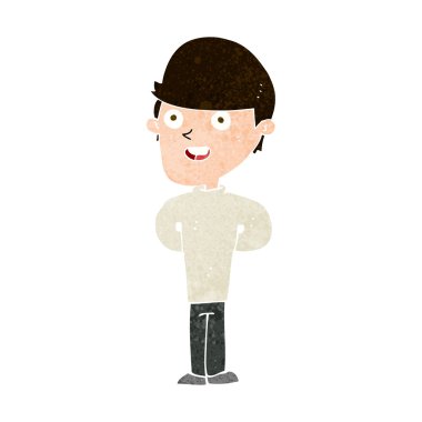 mutlu bir adam çizgi film