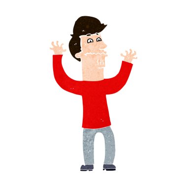 karikatür gergin adam