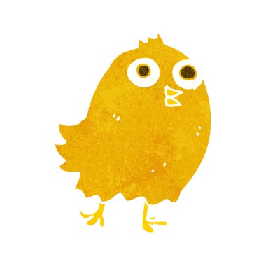 karikatür mutlu kuş