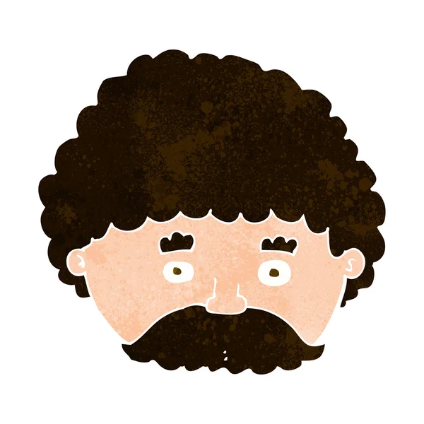 Hombre de dibujos animados con bigote — Vector de stock