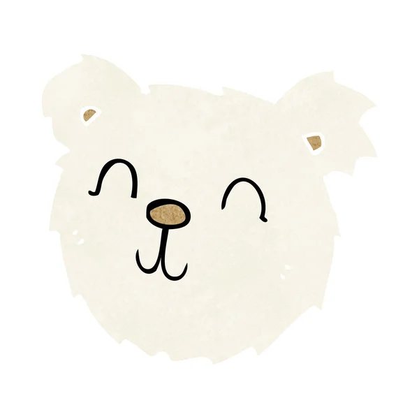 Cartoon happy polar bear face — Stock Vector