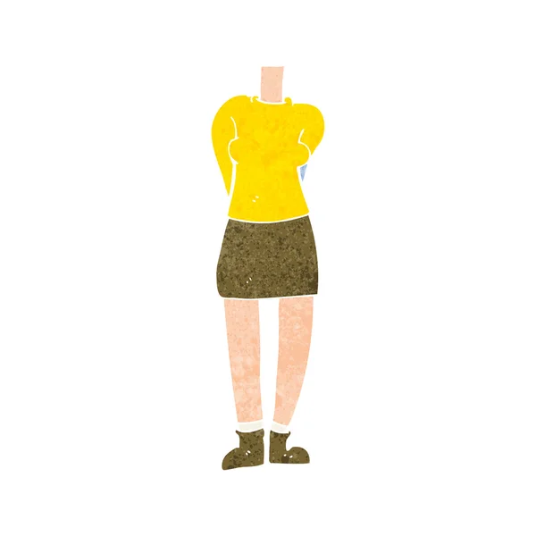 Corps féminin dessin animé (mélanger et assortir des dessins animés ou ajouter ses propres photos) — Image vectorielle