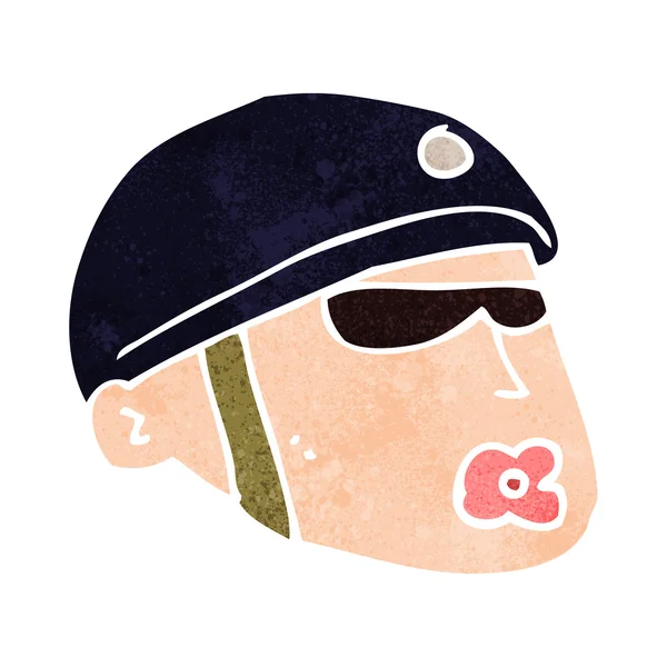 Cartone animato testa di poliziotto — Vettoriale Stock