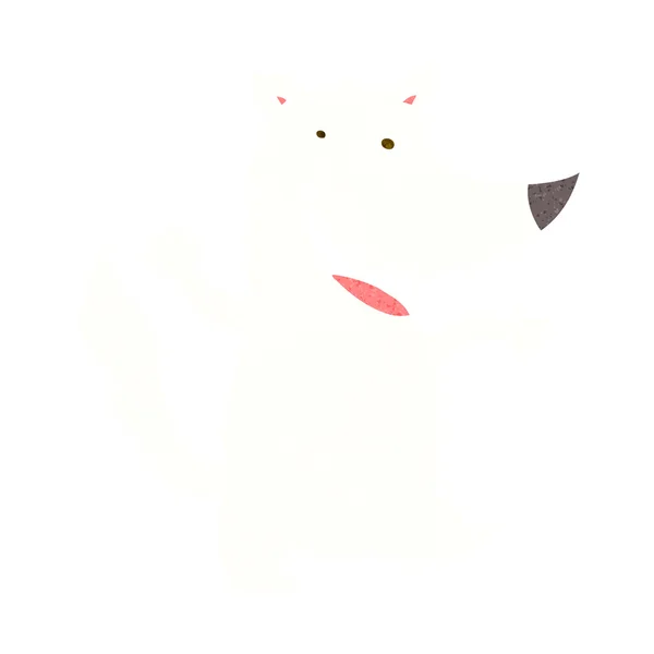 만화 행복 한 늑대 — 스톡 벡터