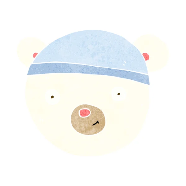 Dibujos animados cara de oso polar — Vector de stock