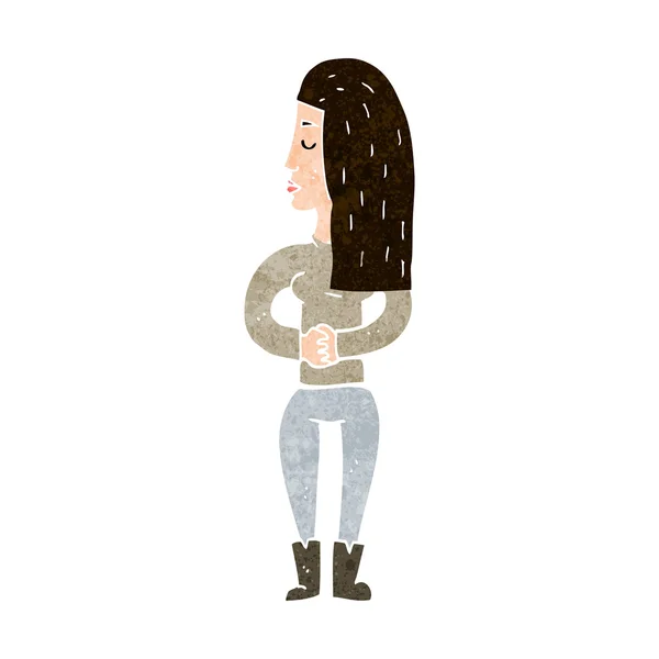 Mujer de dibujos animados ignorando — Vector de stock